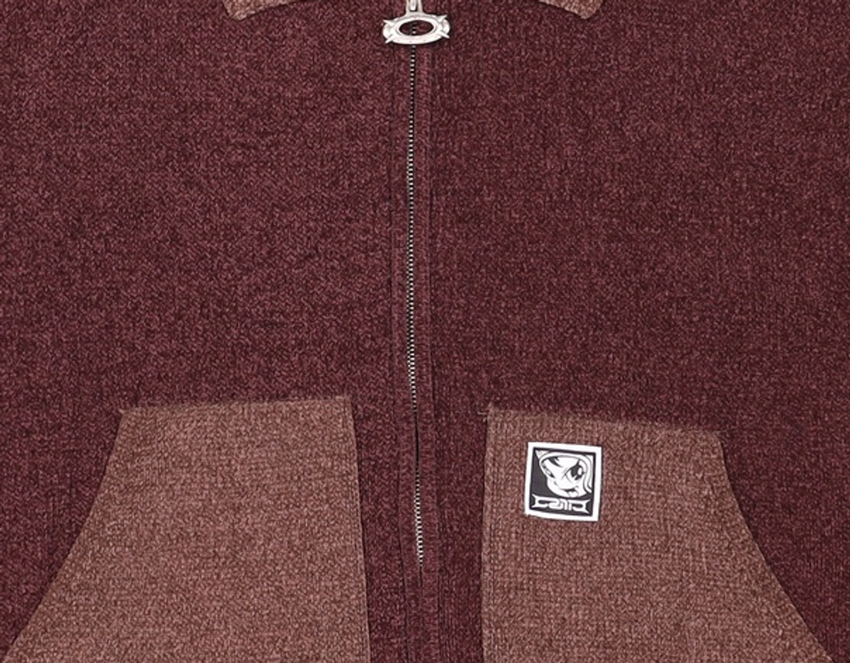 크리틱(CRITIC) WORK JACKET KNIT ZIP UP PURPLE M