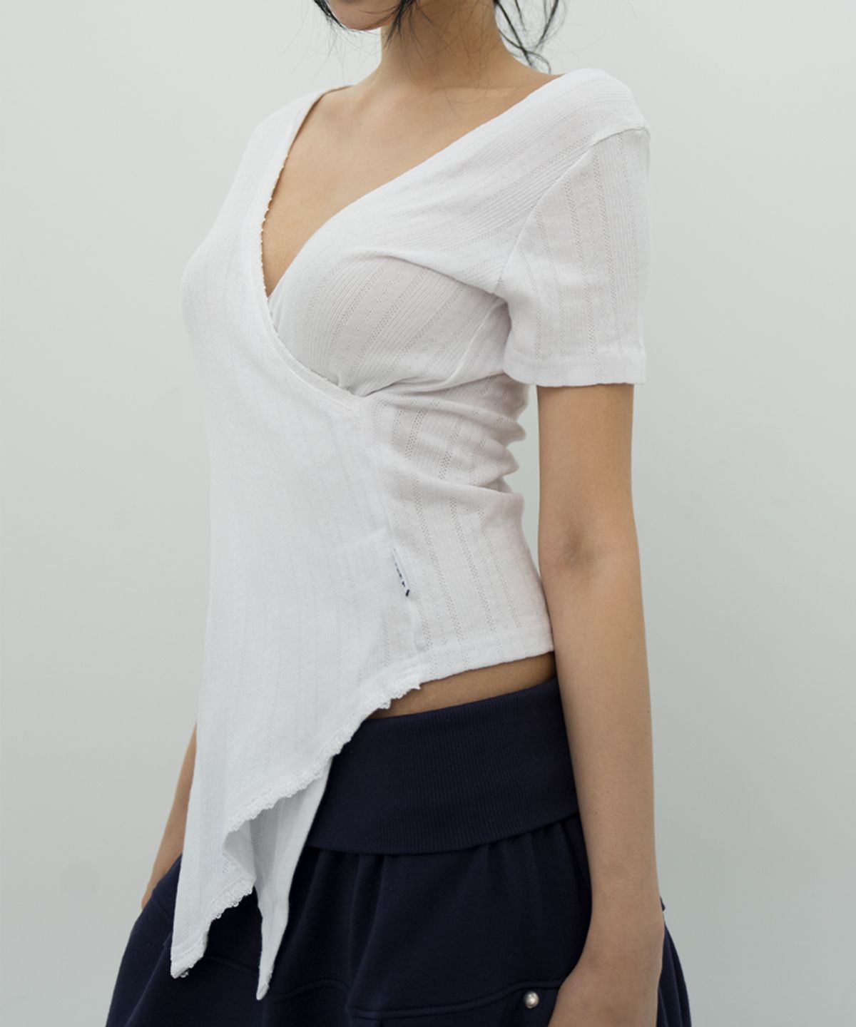 비피피(BFEEP) Garden Lace Wrap Top_WHITE