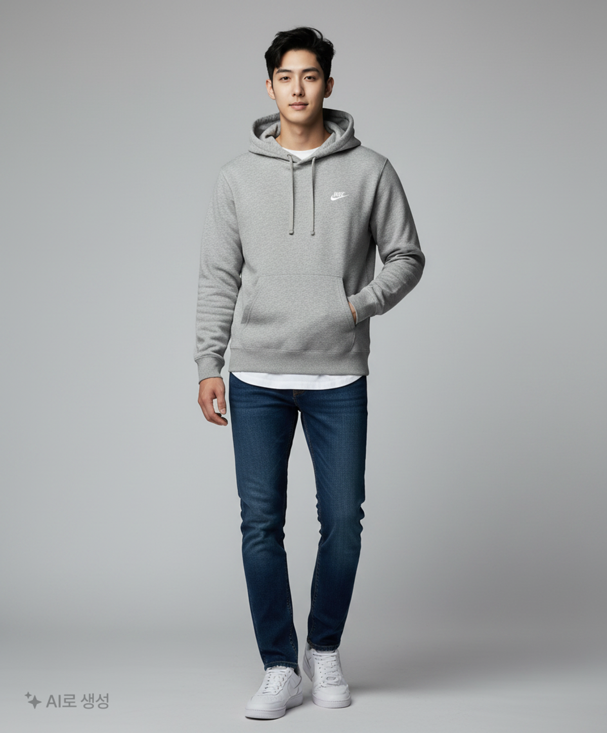 나이키(NIKE) 스포츠웨어 클럽 풀오버 후디 M - 다크 그레이 헤더:매트 실버:화이트 / CZ7858-063 XXL