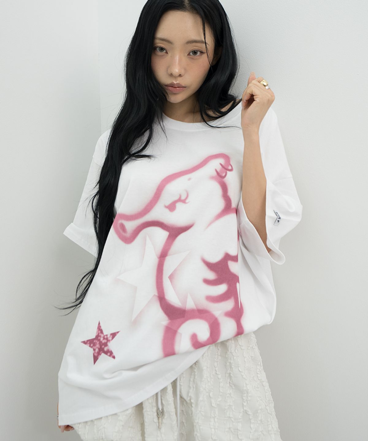 비피피(BFEEP) SEAHORSE BOXY TEE_WHITE