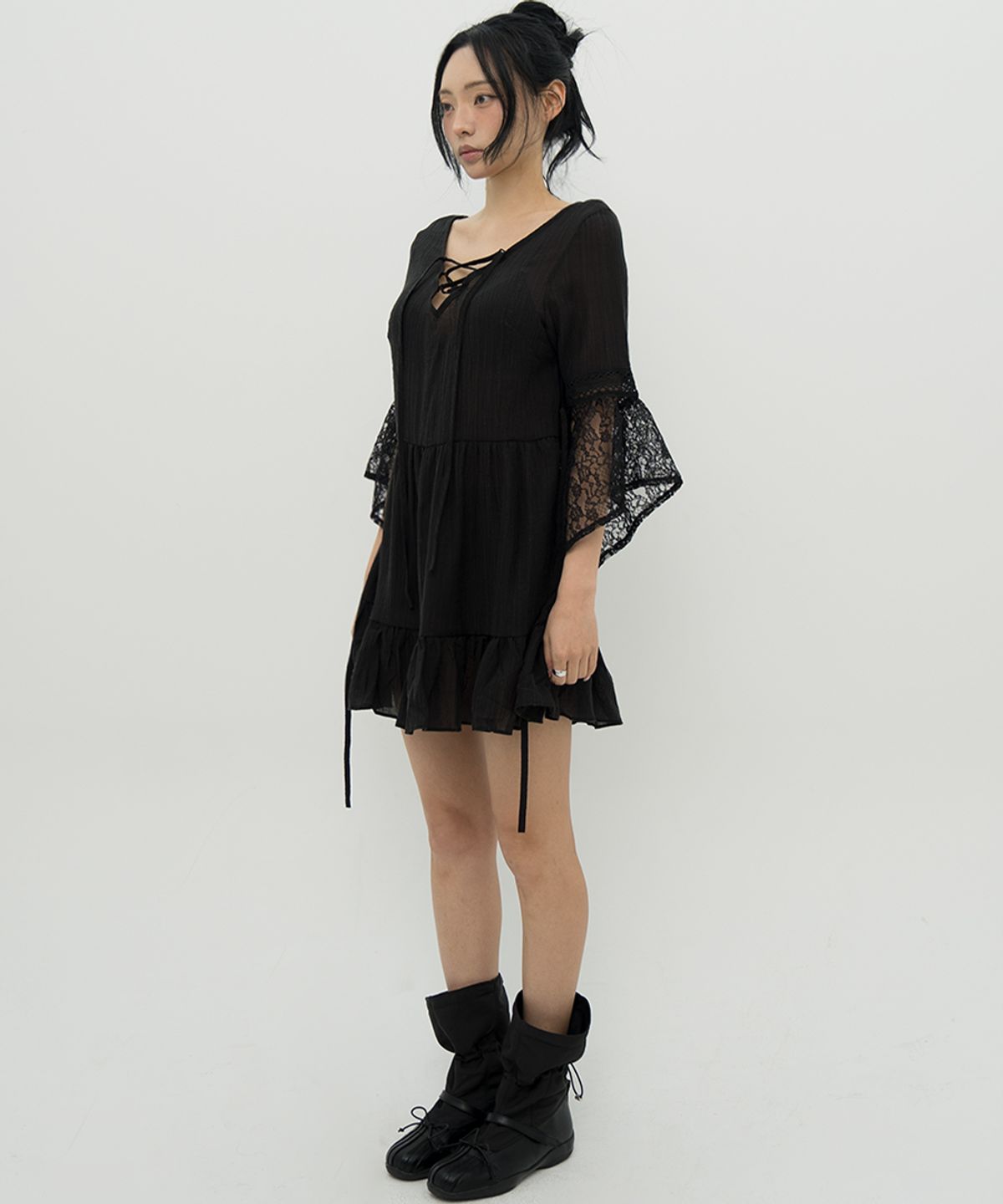 비피피(BFEEP) LACE SHEER DRESS _ BLACK