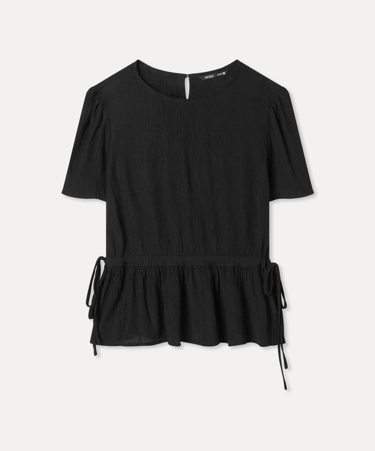 미쏘(MIXXO) 라운드넥 스트링 블라우스_MIWBWG81AA