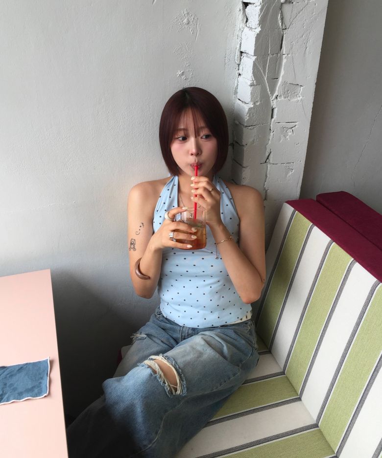 도트 홀터 절개 슬리브리스_MIWHNG909A