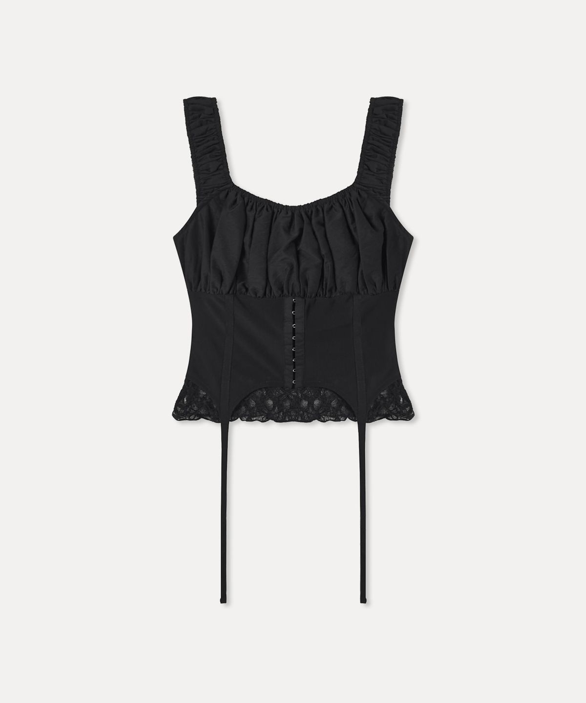 미쏘(MIXXO) 후크 셔링 나시 블라우스_MIWBNG916G