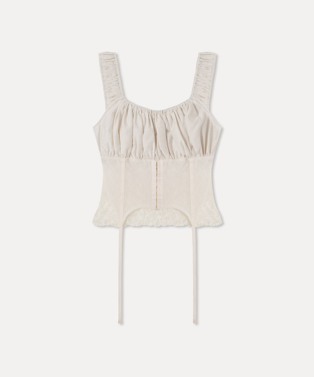 미쏘(MIXXO) 후크 셔링 나시 블라우스_MIWBNG916G