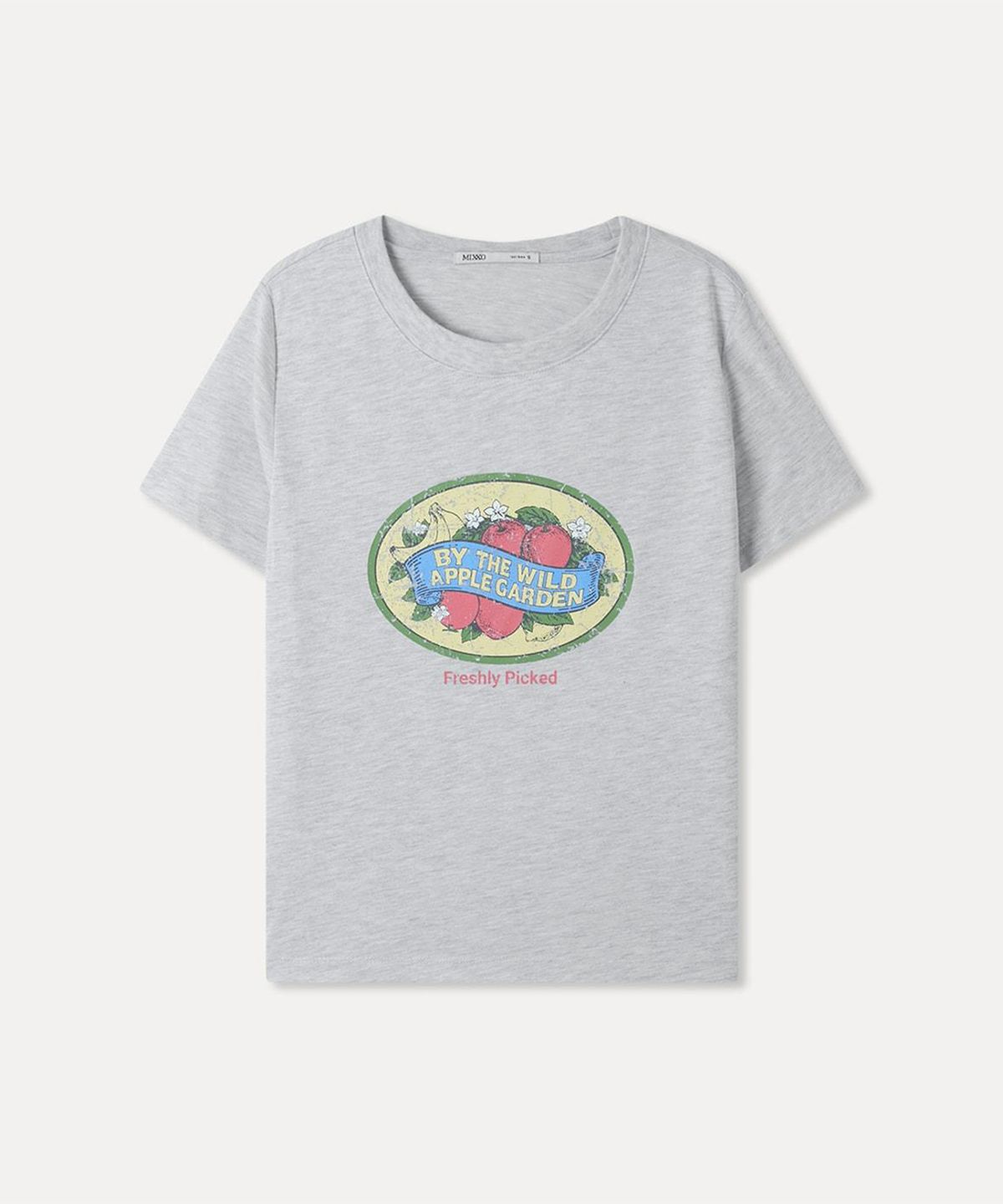 미쏘(MIXXO) 정핏 그래픽 티셔츠_MIWHWG918A
