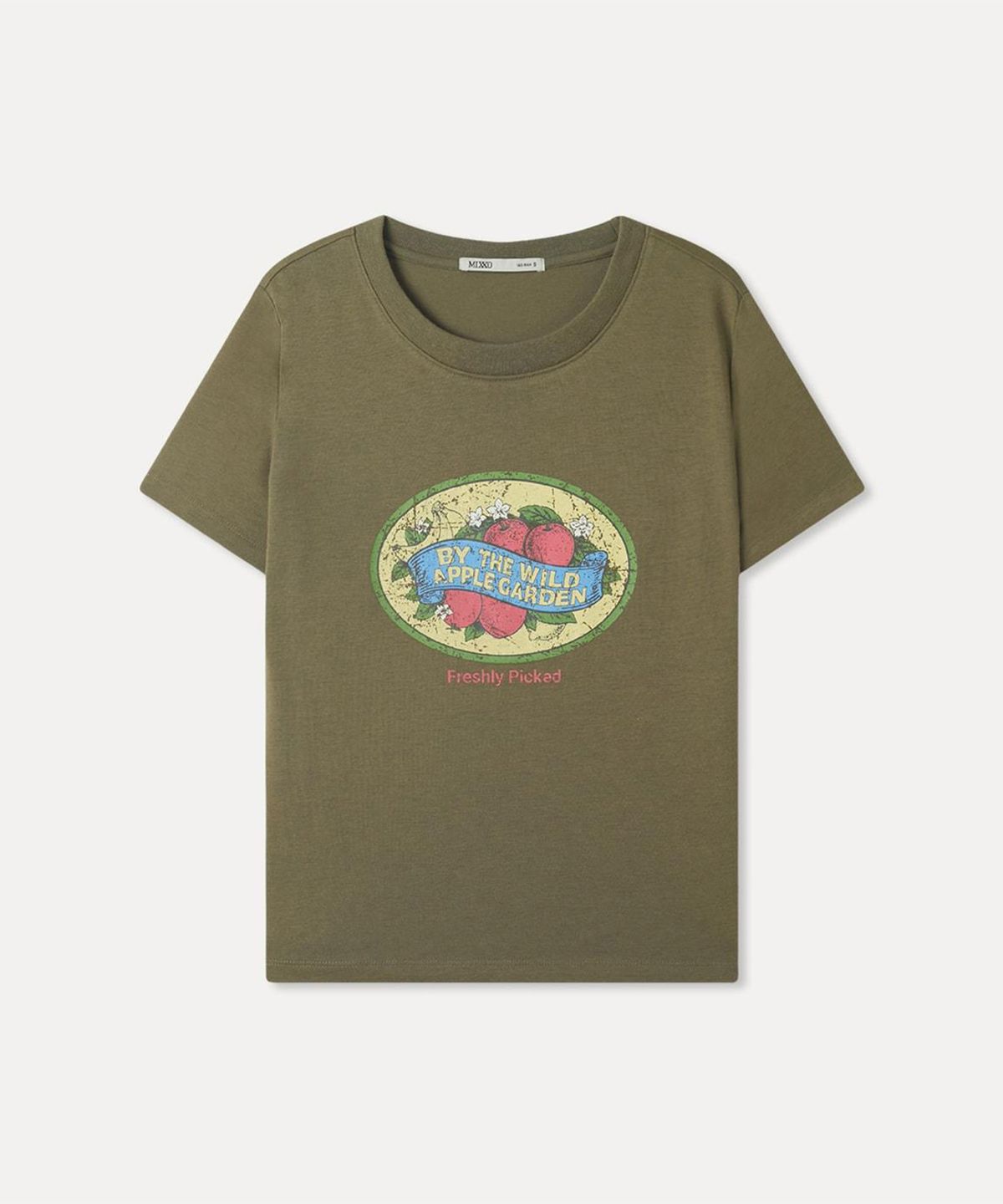 미쏘(MIXXO) 정핏 그래픽 티셔츠_MIWHWG918A