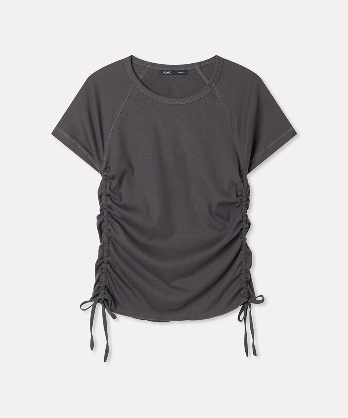 미쏘(MIXXO) 사이드 셔링 반팔 티셔츠_MIWHWG97SS