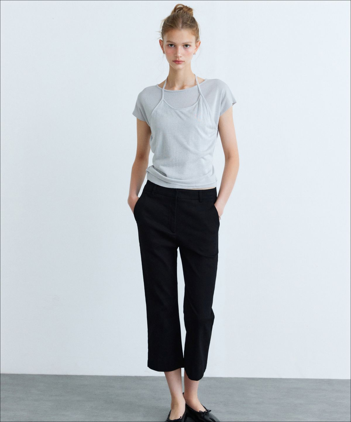 미쏘(MIXXO) 코튼 카프리 팬츠_MIWTHG906C