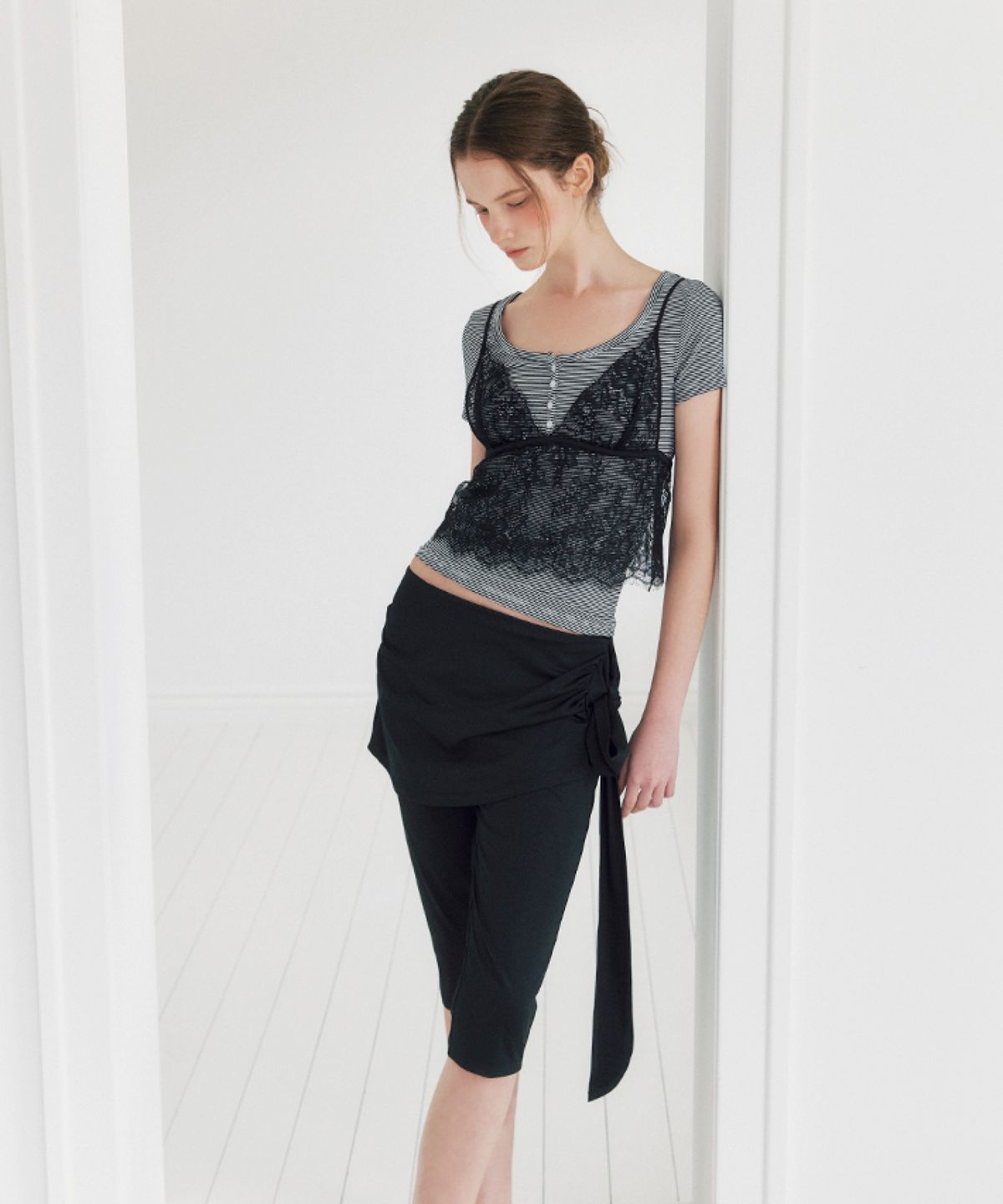 미쏘(MIXXO) 카프리 져지 팬츠_MIWTHG907C