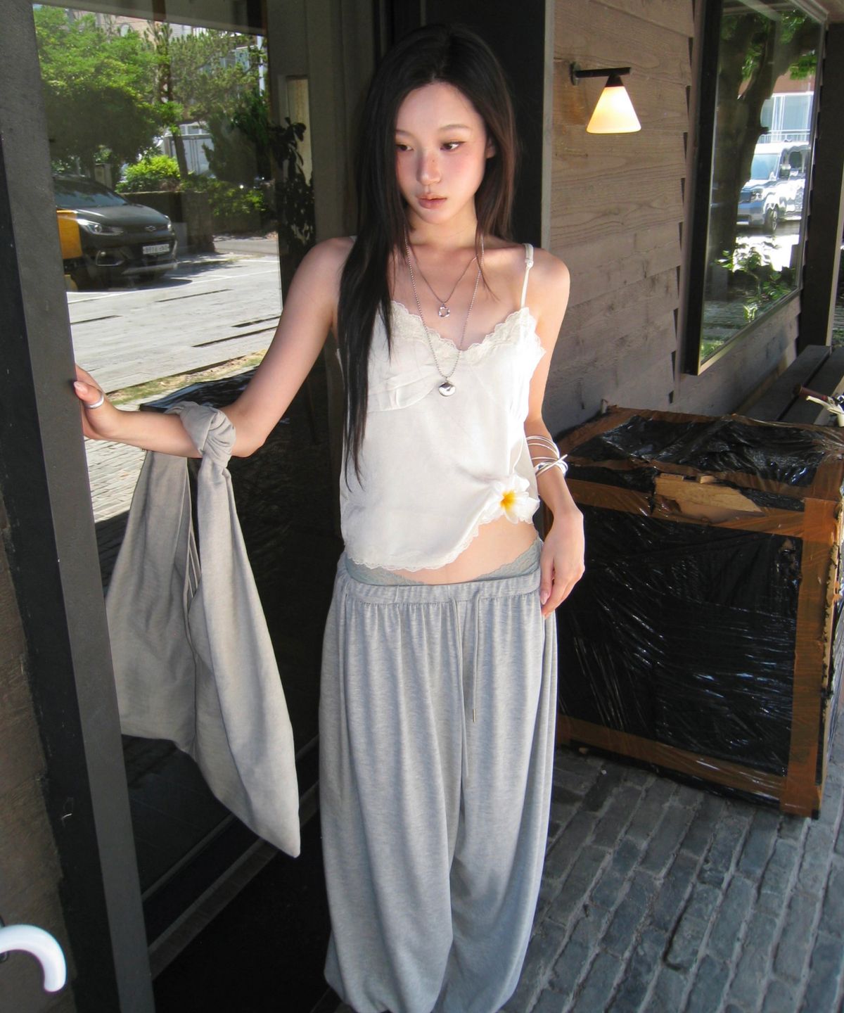 미쏘(MIXXO) 벌룬 와이드 조거팬츠_MIWTMG90TS
