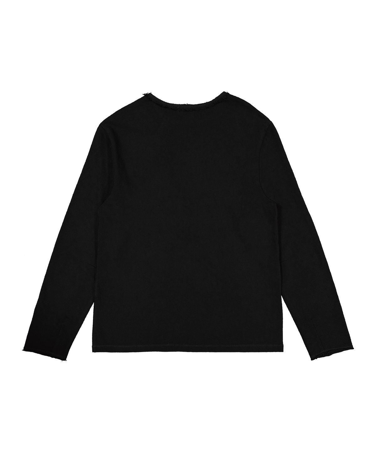 래크로프(LACKROPE) ASYMMETRIC LONG SLEEVE T-SHIRT - BLACK
