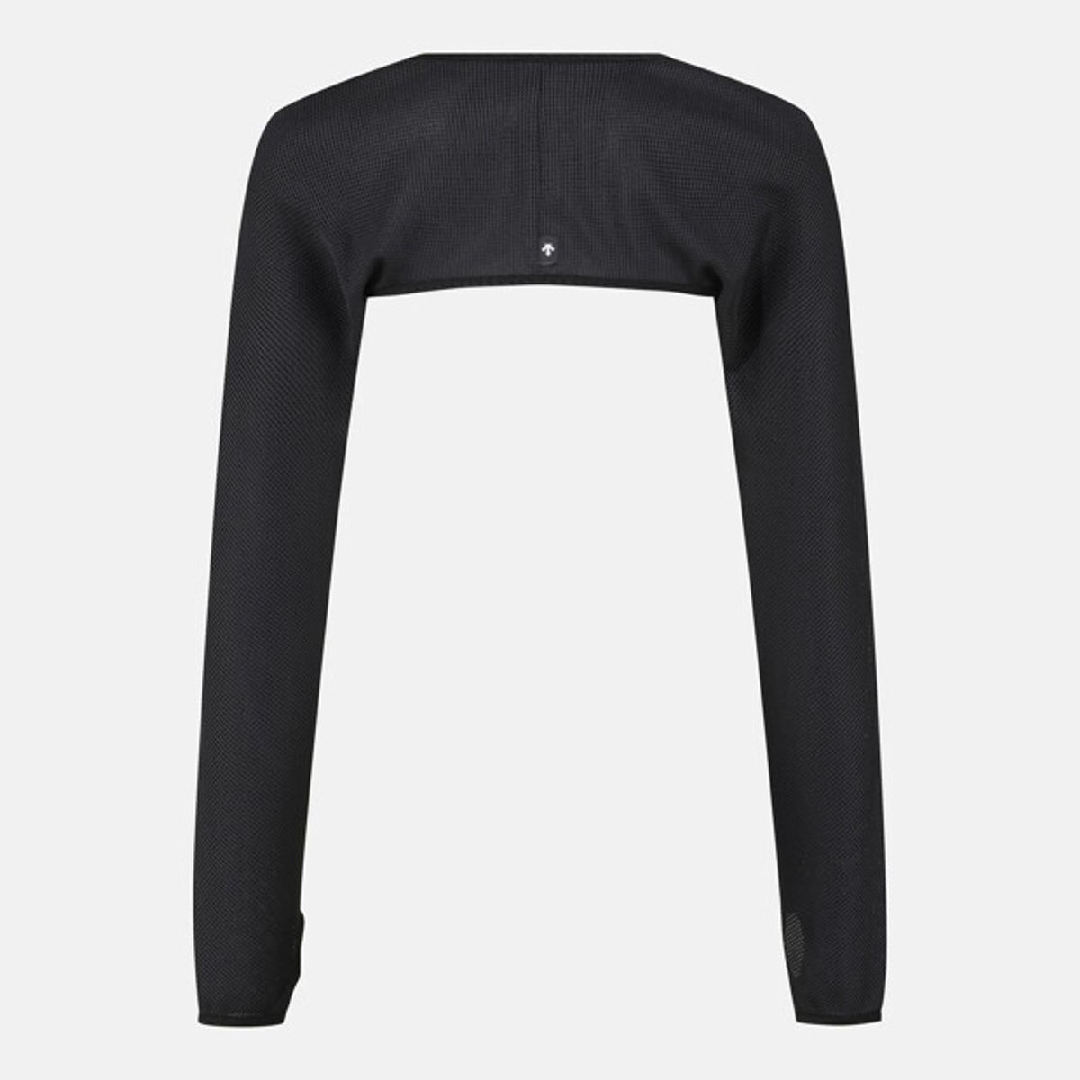 데상트(DESCENTE) 여성 러닝 볼레로 슬림핏 긴팔 티셔츠 블랙 SR322RTL83