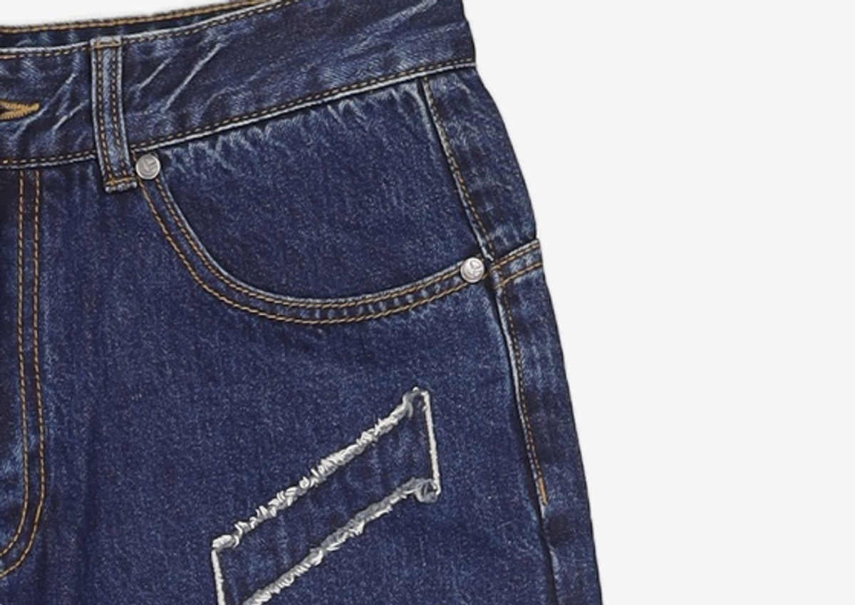 아이돈워너셀(IDWS) Applique Chasser Denim Pants Indigo 1