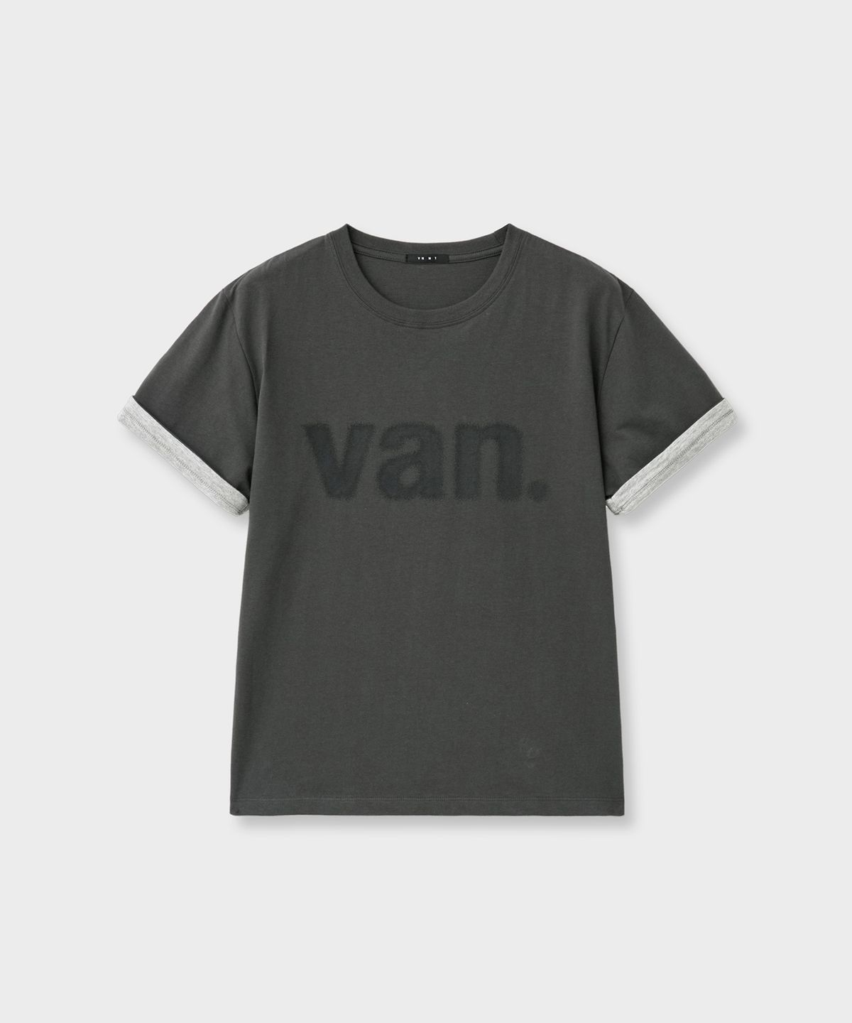바니쉬먼트(VANISHMENT) Van. roll up tee_charcoal