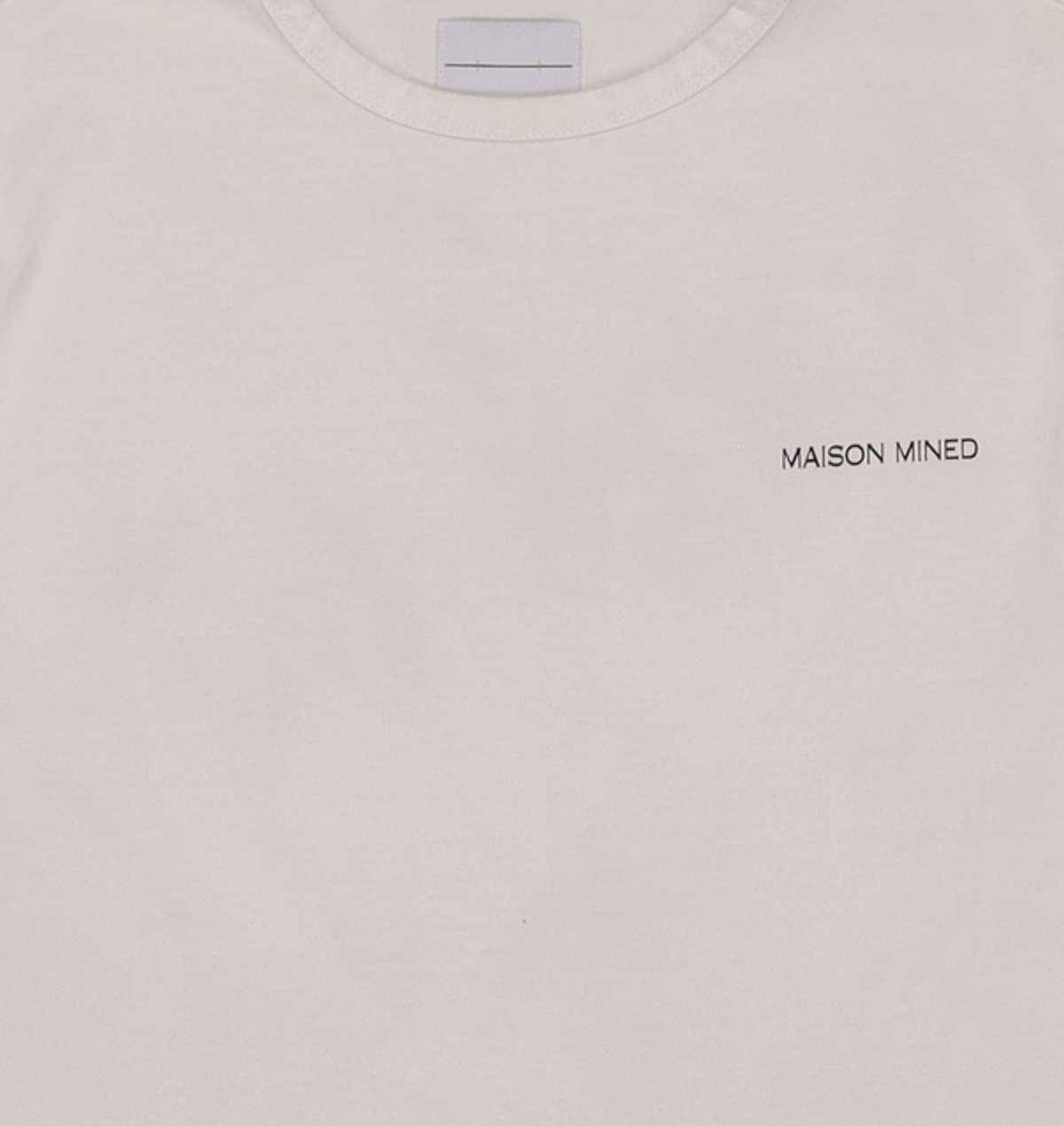 메종미네드(MAISON MINED) SMALL LOGO HALF SLEEVE WHITE S