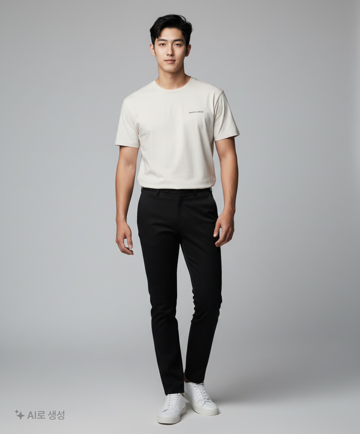 메종미네드(MAISON MINED) SMALL LOGO HALF SLEEVE WHITE S
