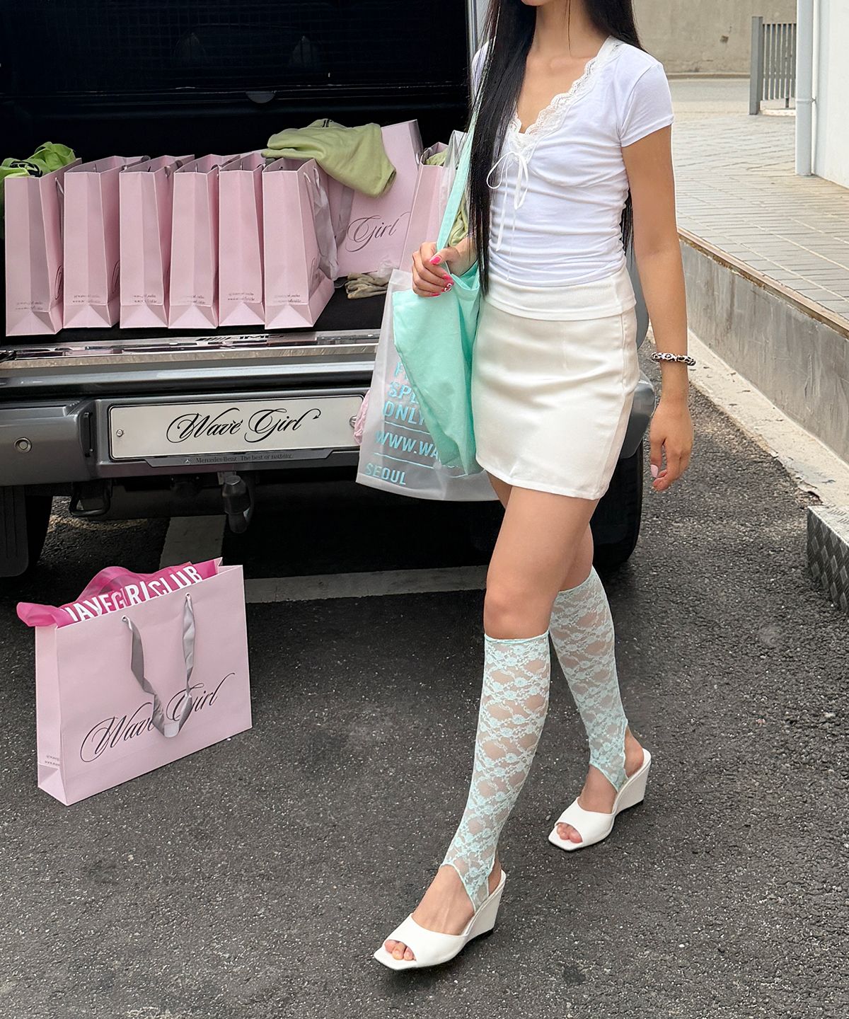 웨이브걸(WAVEGIRL) lace ring socks (6color)