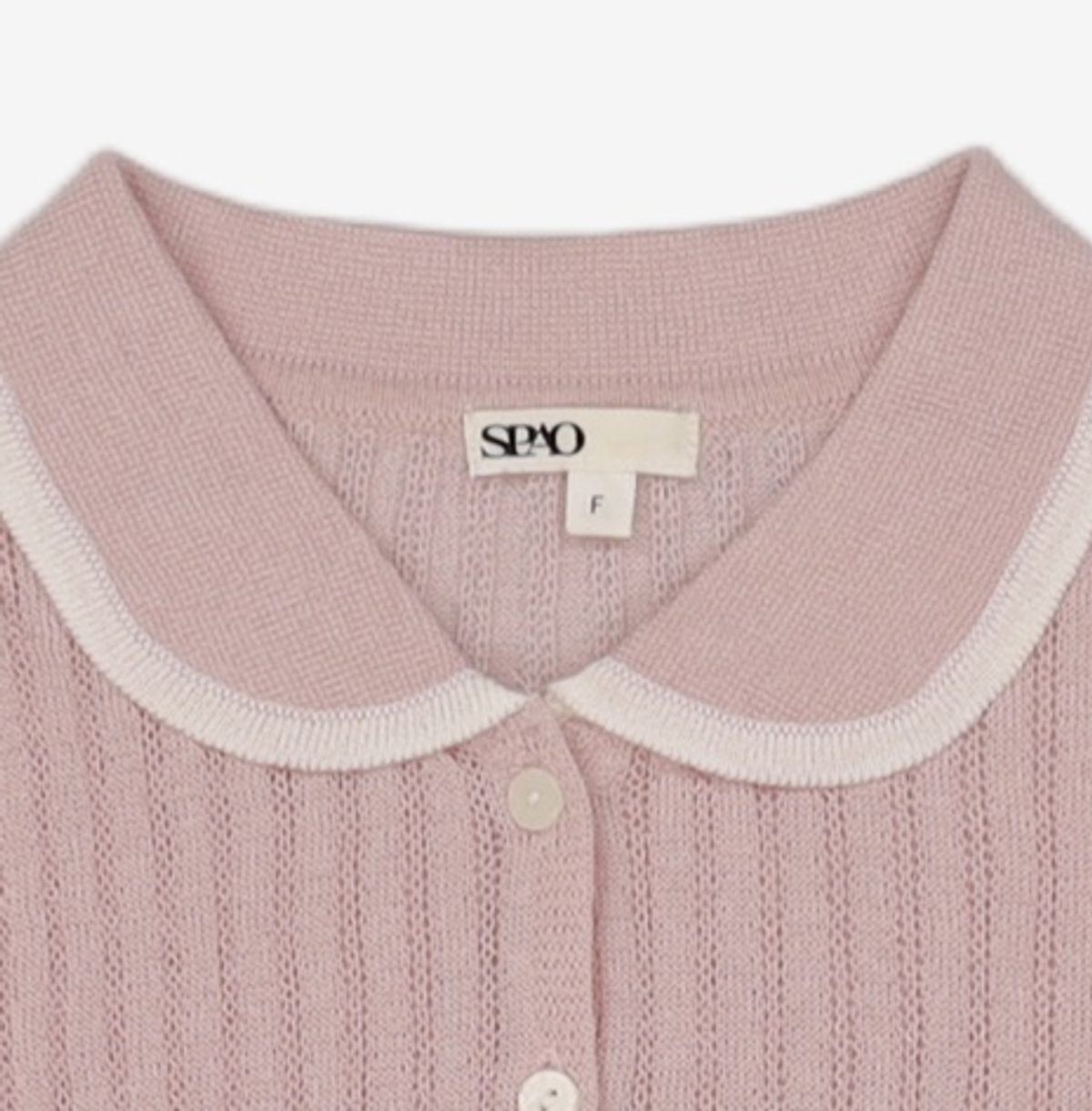 스파오(SPAO) (QR) 배색카라 스카시 가디건_SPCKC37W97 FREE