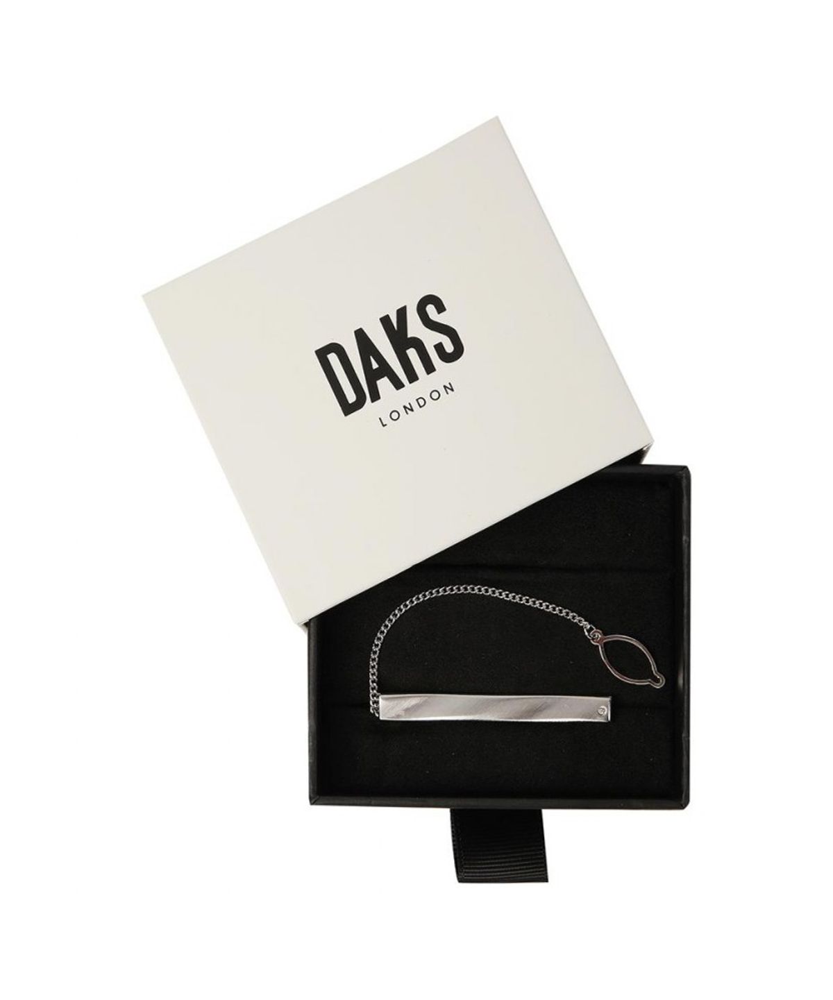 닥스셔츠(DAKS SHIRTS) 백금도금 사틴 웨이브 타이핀 실버_DMF1ACTP107S1