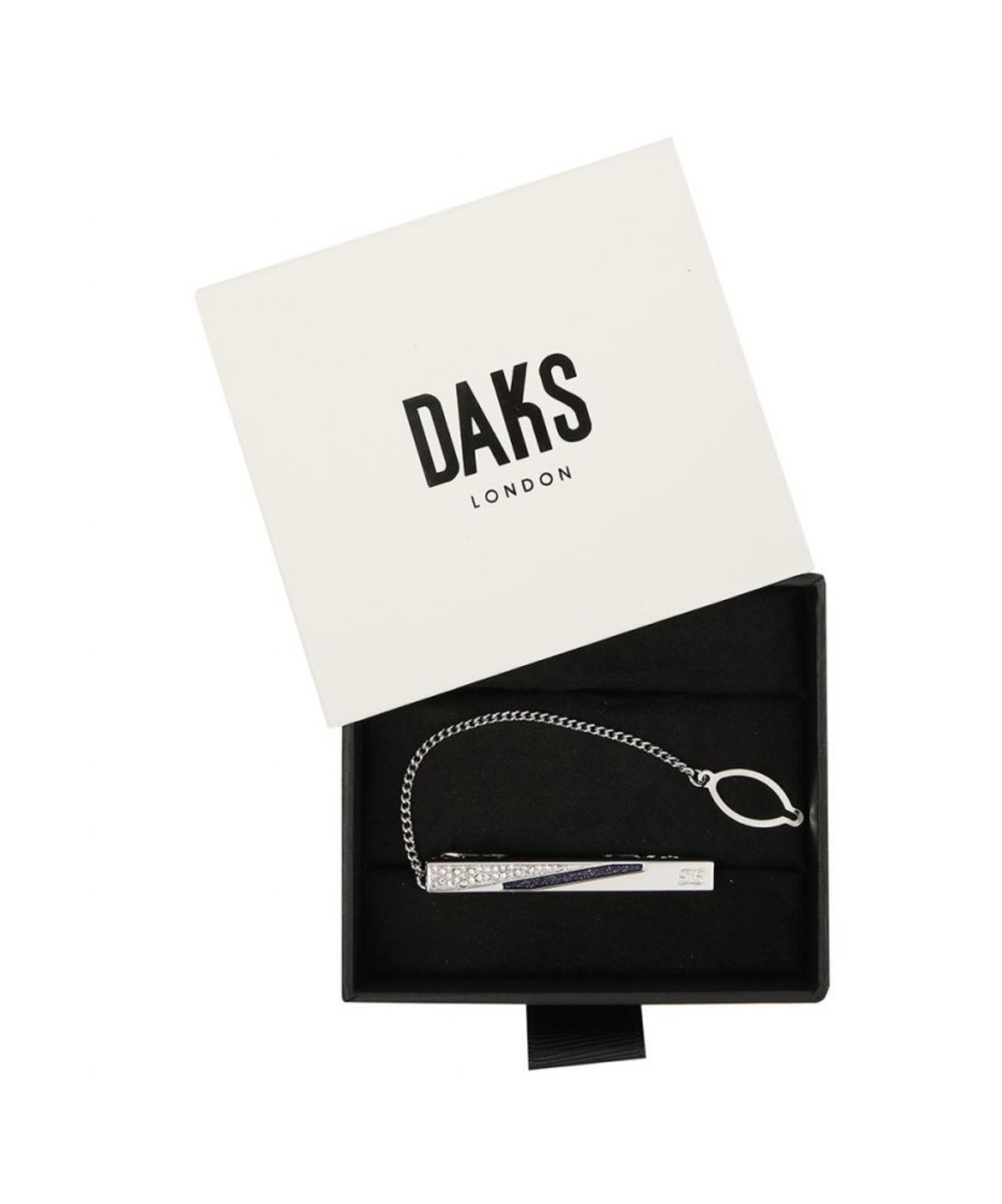 닥스셔츠(DAKS SHIRTS) 백금도금 사선 사금석 타이핀 실버_DMF1ACTP116S1