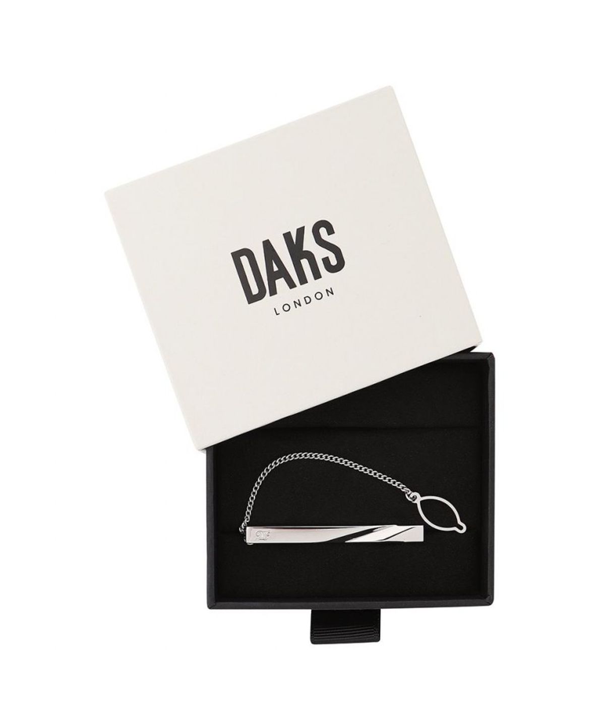 닥스셔츠(DAKS SHIRTS) 백금도금 사선 컷팅 포인트 타이핀 실버_DMF1ACTP136S1