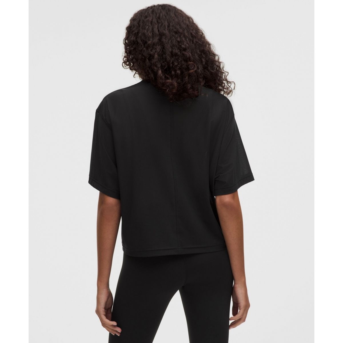 룰루레몬(LULULEMON) 스트레치 메쉬 릴랙스 핏 티셔츠  BLK