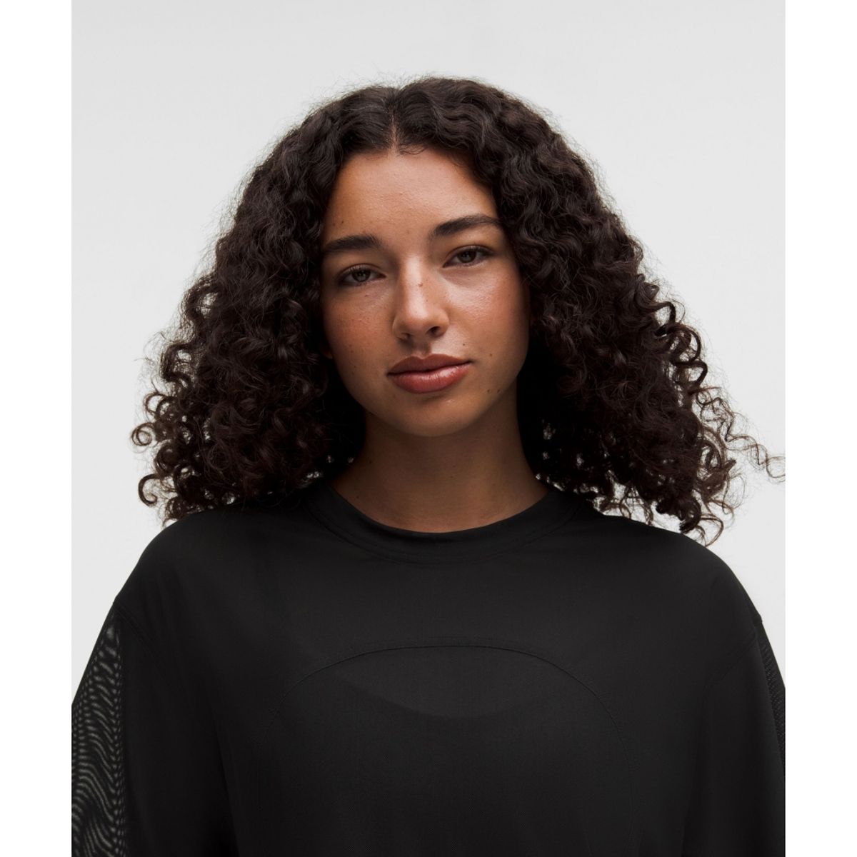 룰루레몬(LULULEMON) 스트레치 메쉬 릴랙스 핏 티셔츠  BLK