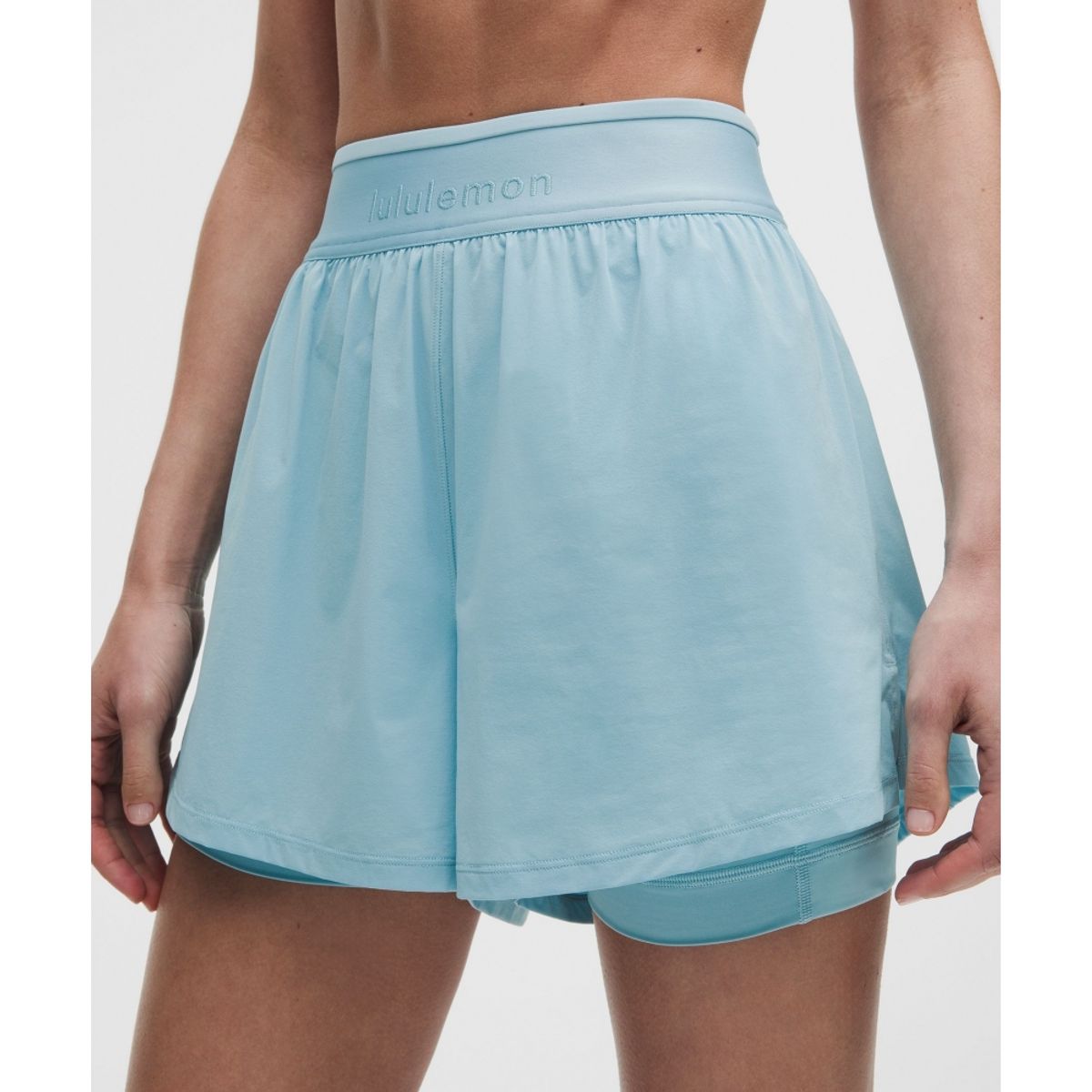 룰루레몬(LULULEMON) 라이선스 투 트레인 슈퍼 하이라이즈 라인드 쇼츠 3.5inch  SEAF