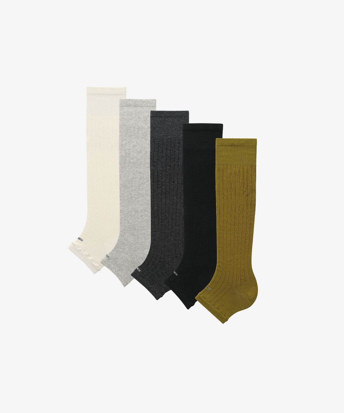 도넛바이닐샵(DONUTVINYLSHOP) open toe knee-high socks (5colors)