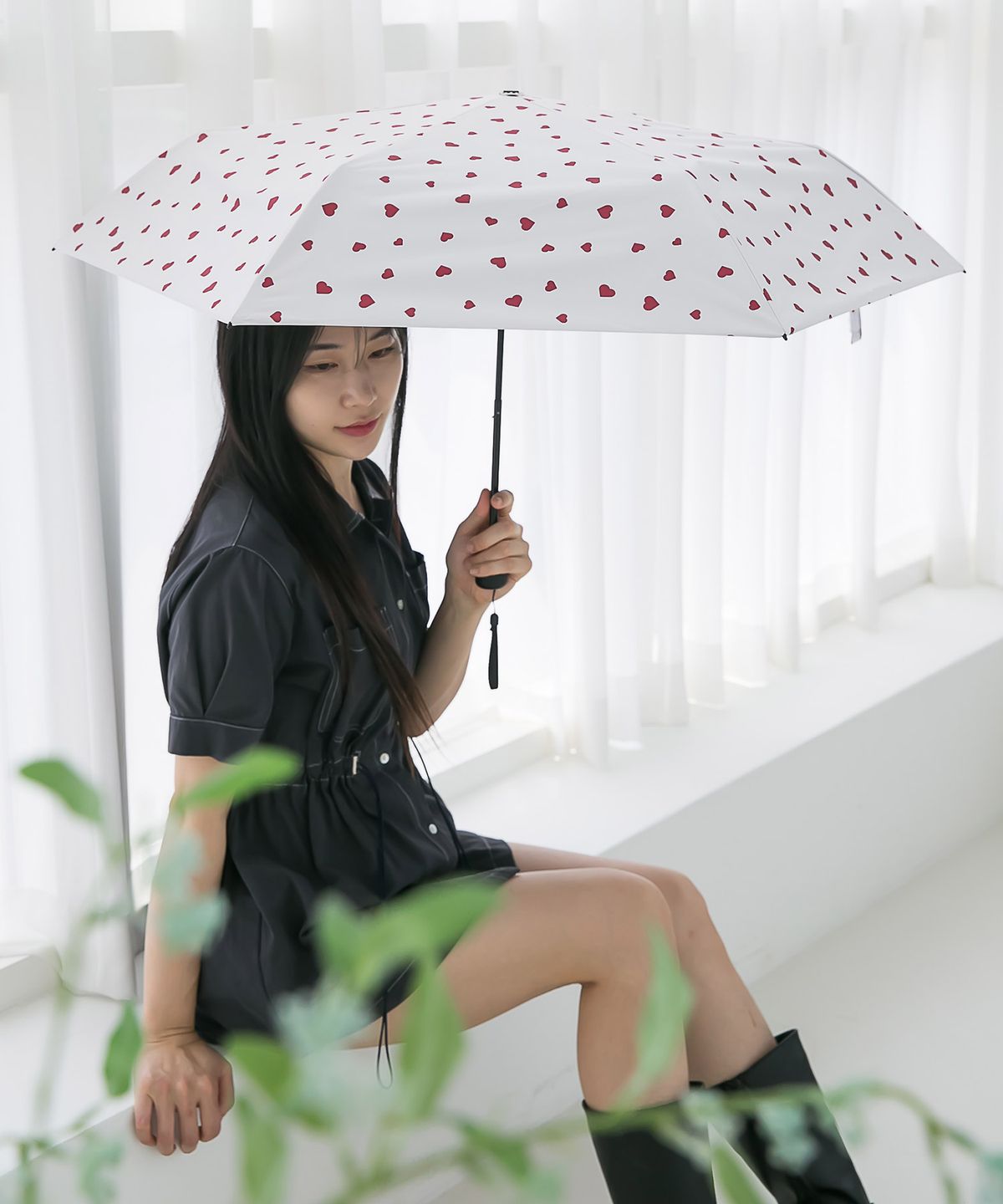 니브제이(NIVJ) NJ_3단 하로라 파우치 슬림암막 양우산- 4COLOR