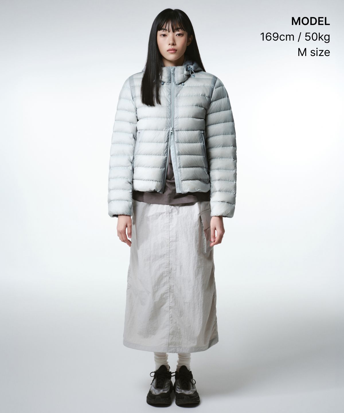 무신사 스탠다드 우먼(MUSINSA STANDARD WOMAN) [시티 레저] 우먼즈 시어 후디드 라이트 다운 재킷 [클라우디 블루]