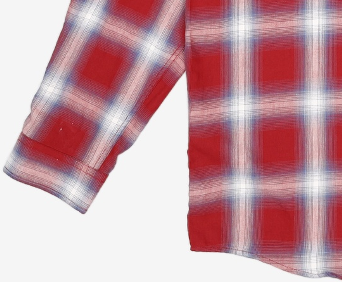 사운즈라이프(SOUNDSLIFE) Ombre Check Shirt Red L
