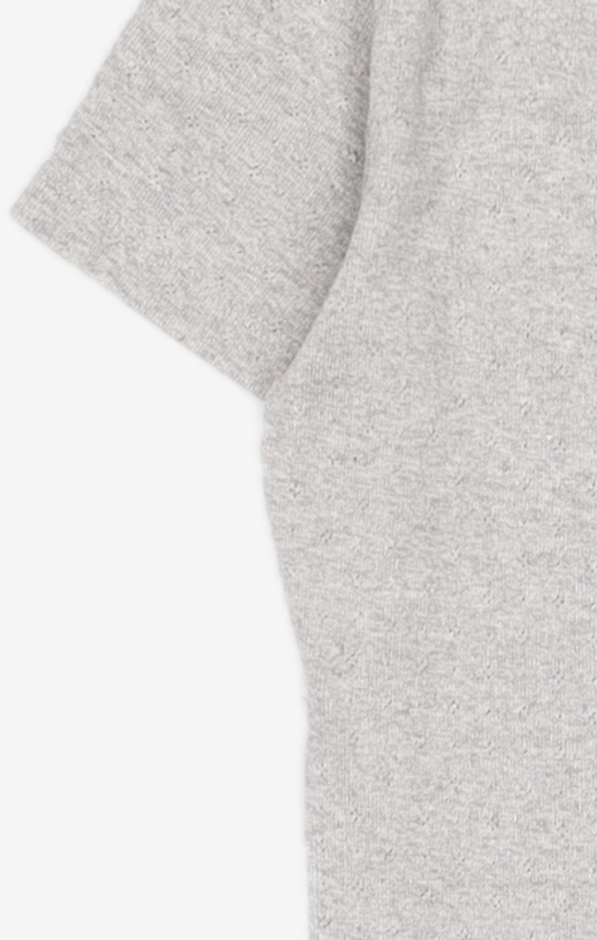 글로니(GLOWNY) PROVINCE EYELET BUTTON TEE (MELANGE GRAY) S