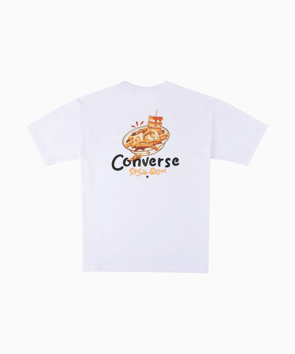 컨버스(CONVERSE) 코리아 스트리트 푸드 티셔츠 화이트 UCK170-001