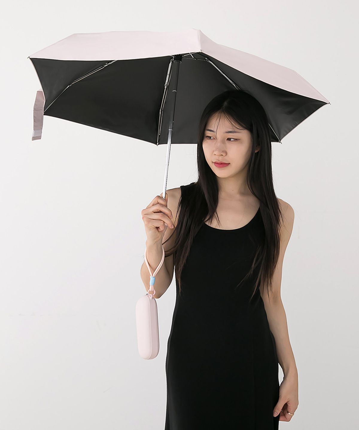 니브제이(NIVJ) NJ_5단 파우치 링스트랩 암막 양우산- 7COLOR