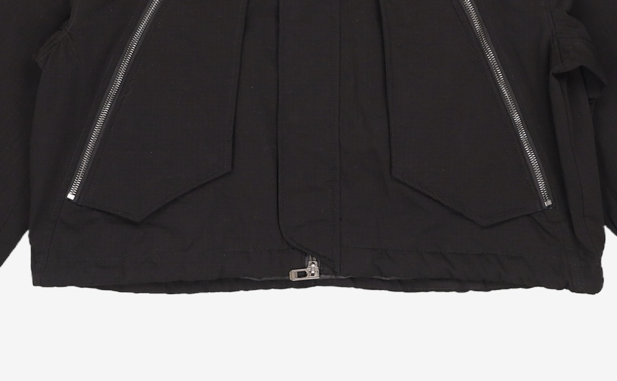 메종미네드(MAISON MINED) INCISION DOUBLE HIGHNECK JUMPER BLACK S