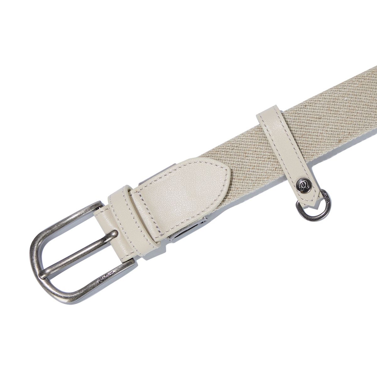 말본 골프(MALBON GOLF) 와펜 포인트 웨빙 벨트 BEIGE