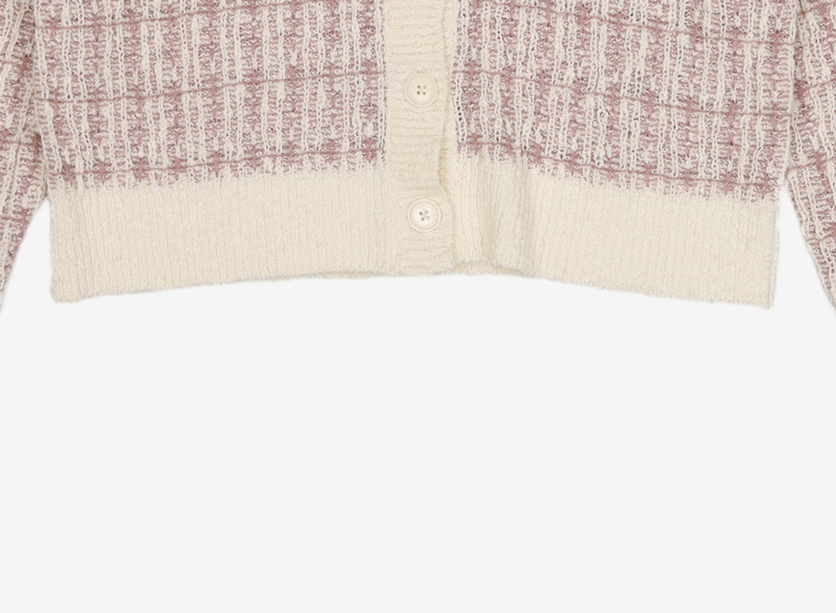 미쏘(MIXXO) 멀티 트위드 가디건 MIWCKC214T M