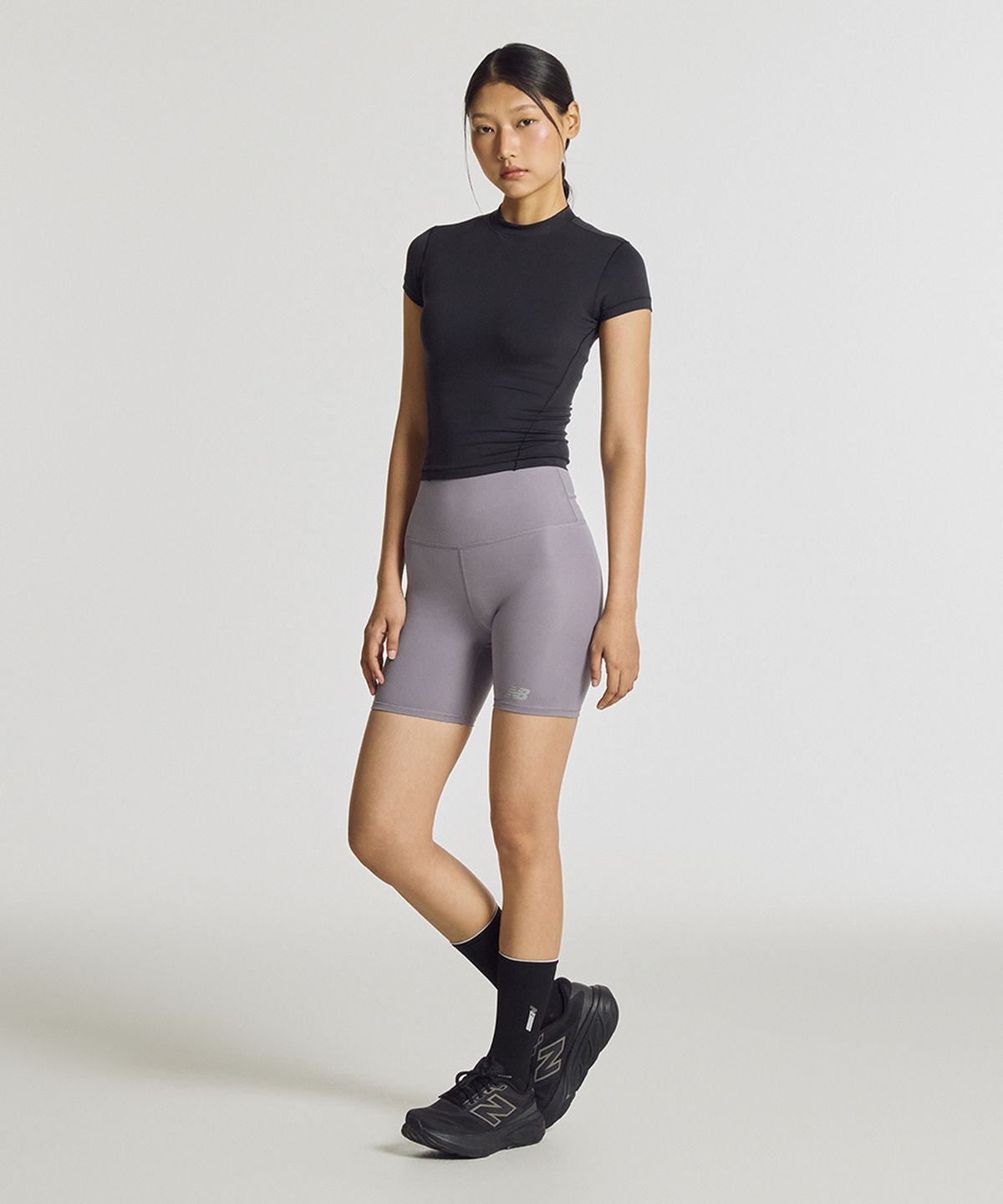 뉴발란스(NEW BALANCE) NBNSG3V822 / WOMEN 하모니 하이라이즈 6인치 레깅스 (L/PURPLE)
