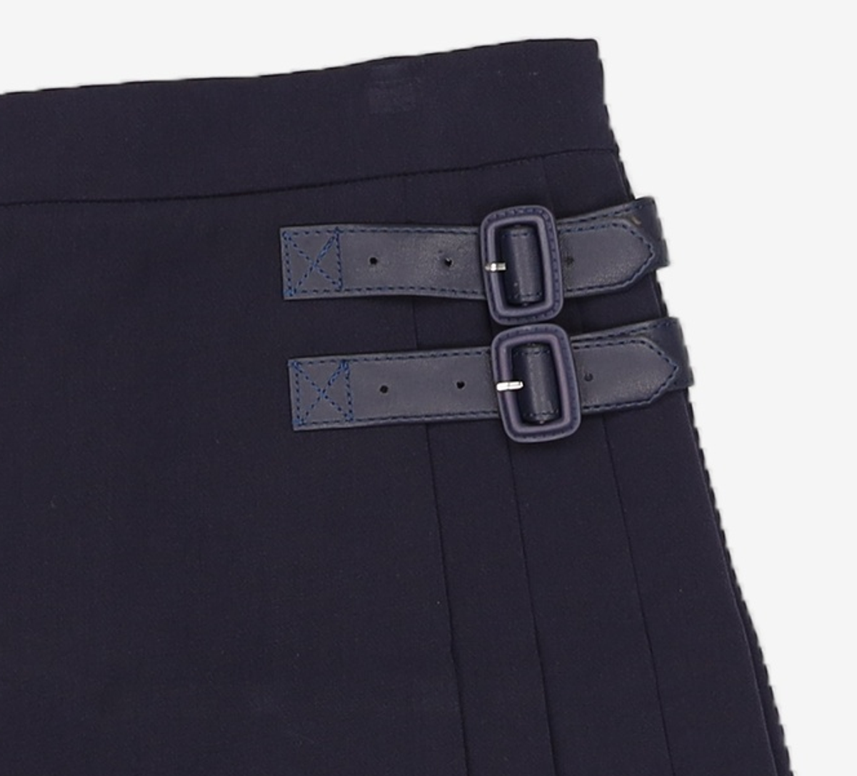 밀로그램(MILLOGREM) double belt miniskirt - navy M