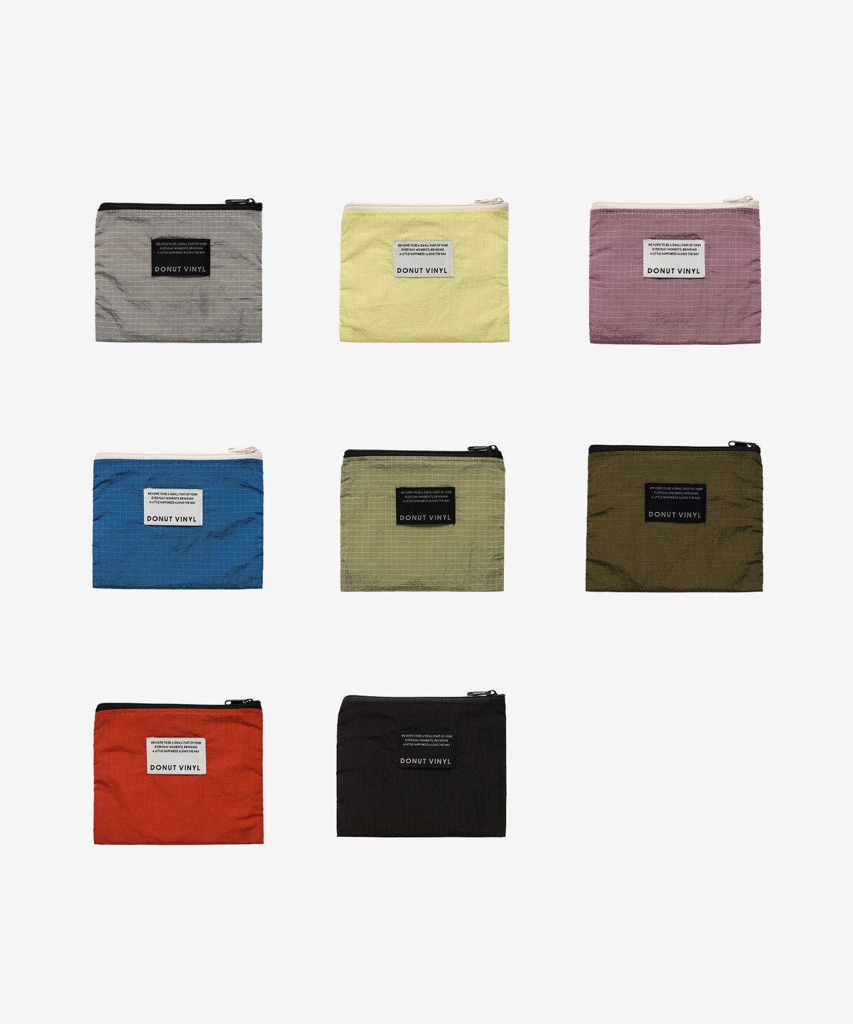 도넛바이닐샵(DONUTVINYLSHOP) gird square pouch (8colors)