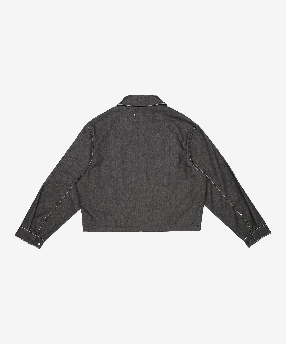 몽돌(MONGDOL) 미니멀 집업 크롭 자켓 데님블랙 MDJK009BLACK S