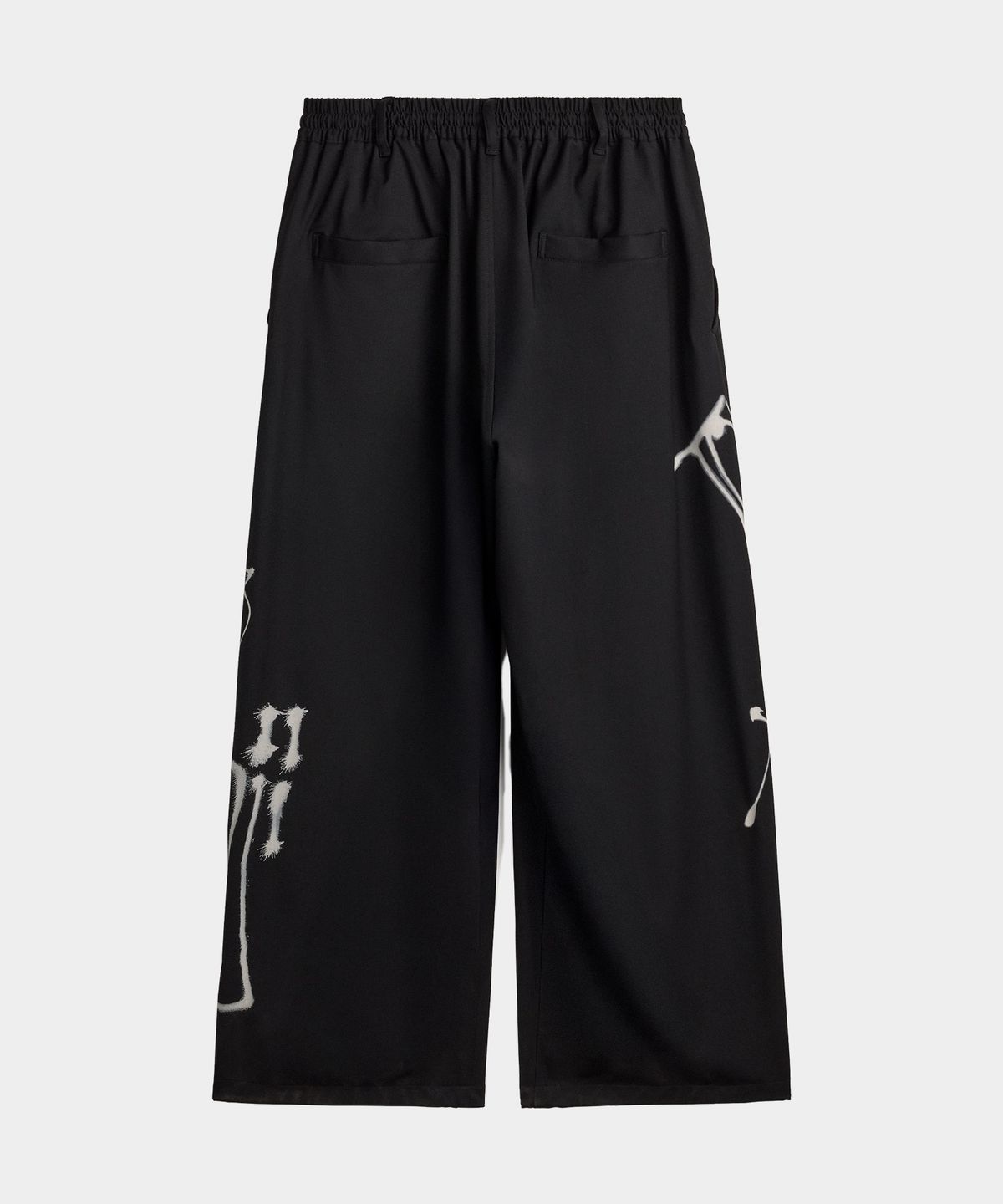 와이쓰리(Y-3) (M) 치토 GFX 울 와이드 팬츠 블랙 M GFX WL WD PT BLACK