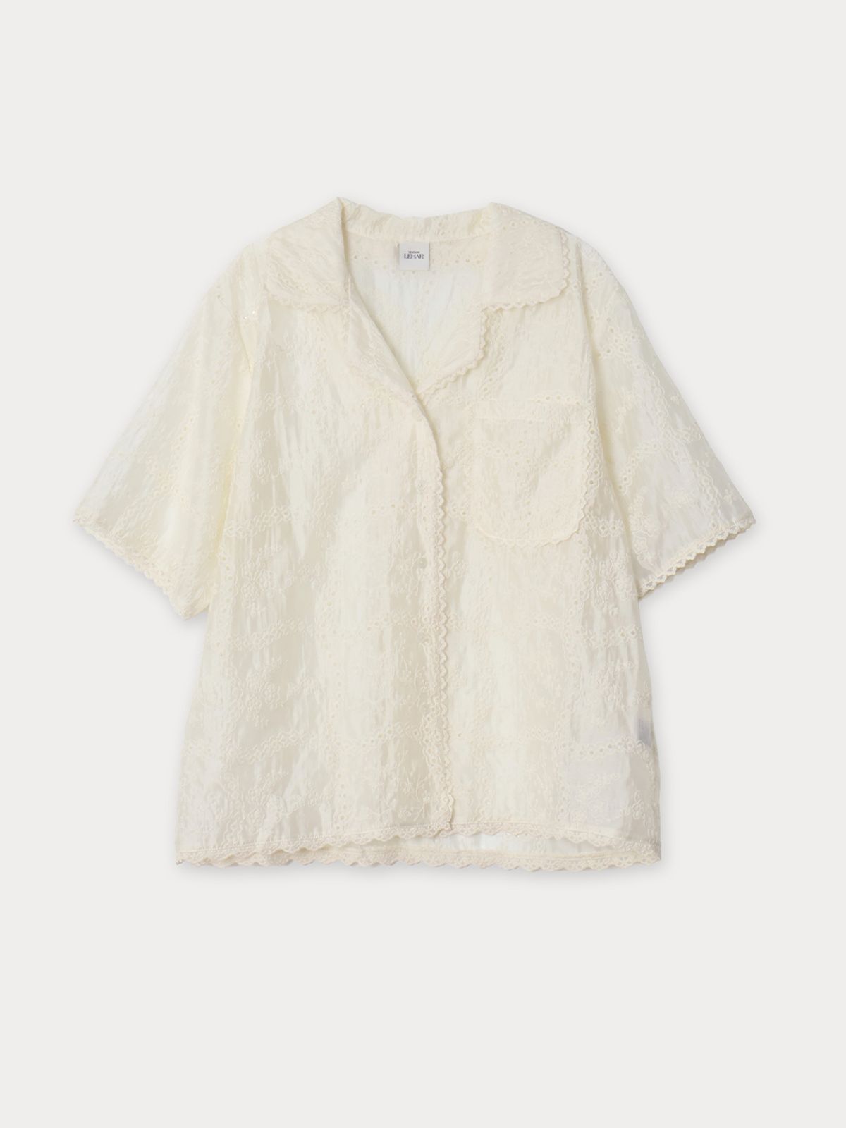 메종르하르(MAISONLEHAR) 마가렛 레이스 블라우스 1color