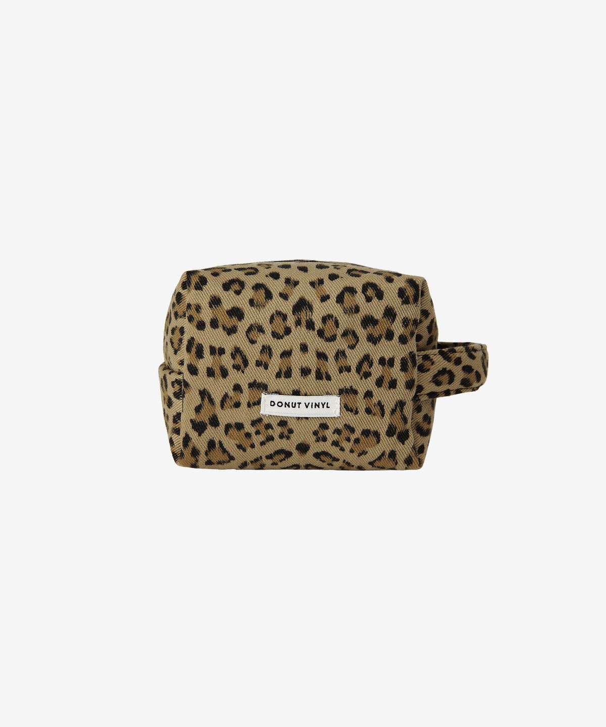 도넛바이닐샵(DONUTVINYLSHOP) leopard handle cube pouch (S)