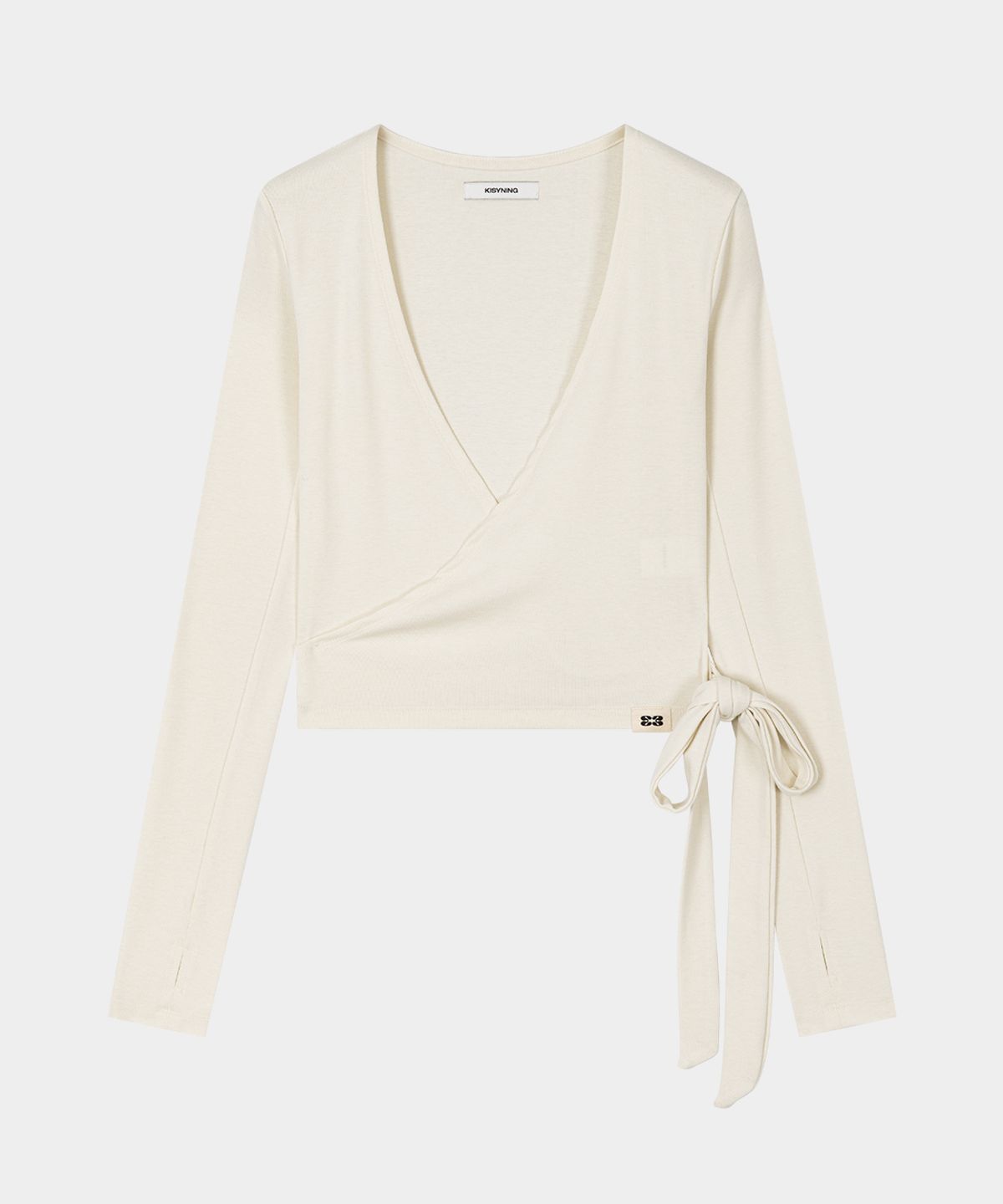 키시닝(KISYNING) Yoga Flow Wrap Cardigan (White)