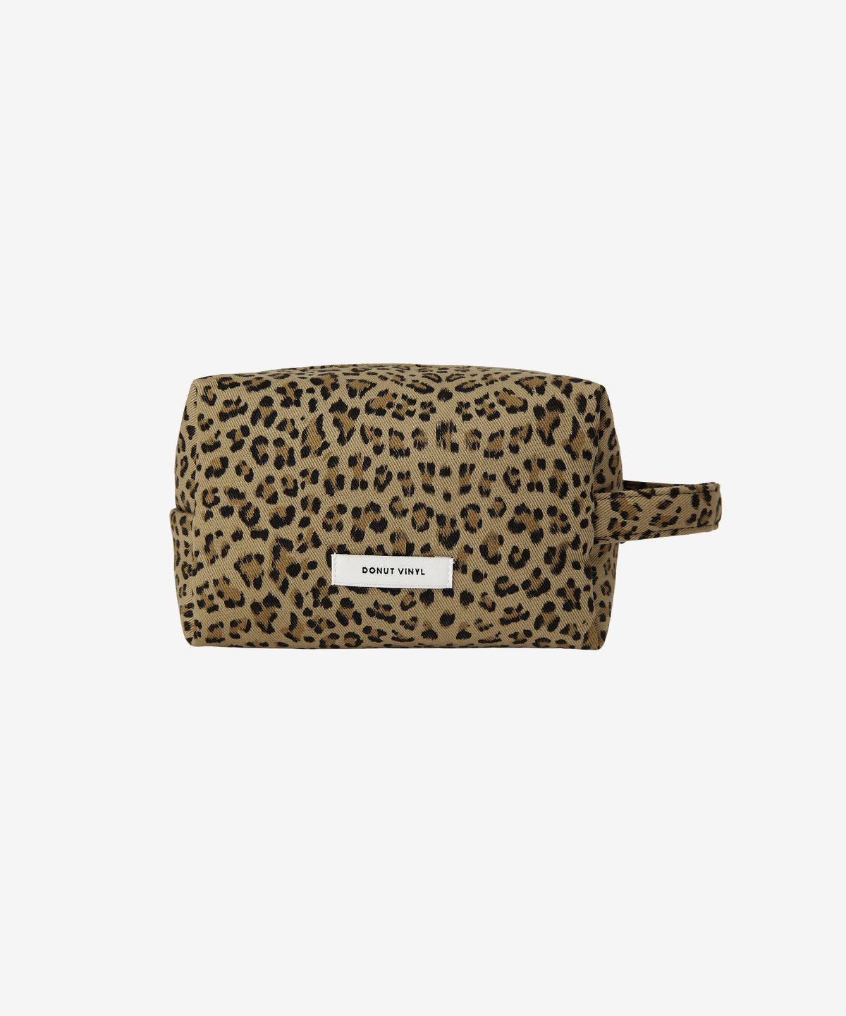 도넛바이닐샵(DONUTVINYLSHOP) leopard handle cube pouch (L)