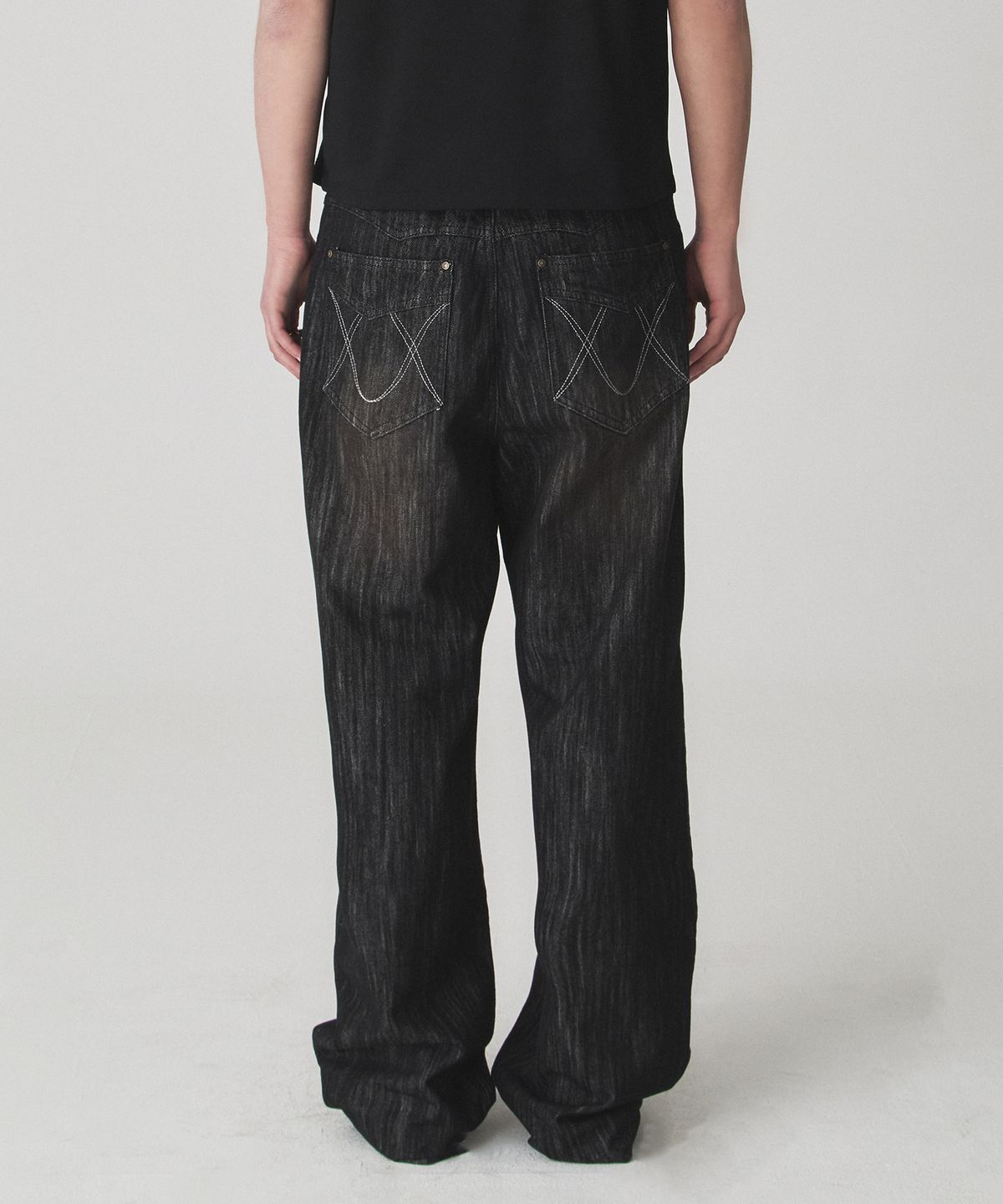 웨슬리 휴스턴(WESLEYHYUSTON) Crimson straight fit denim pants black