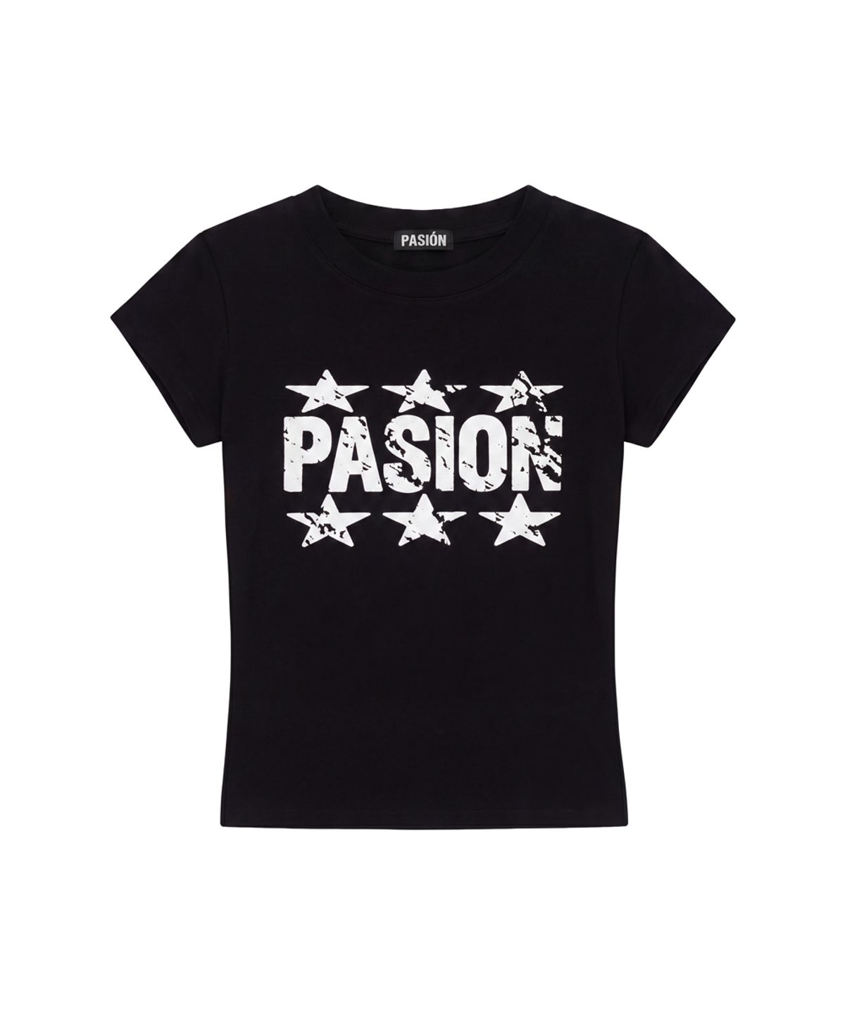 파시온(PASION) 더티 스타 반팔티_블랙 Dirty Star  Sleeve Tee_Black